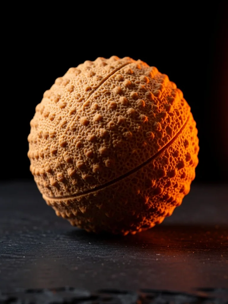 Peanut massage ball in dramatic lighting